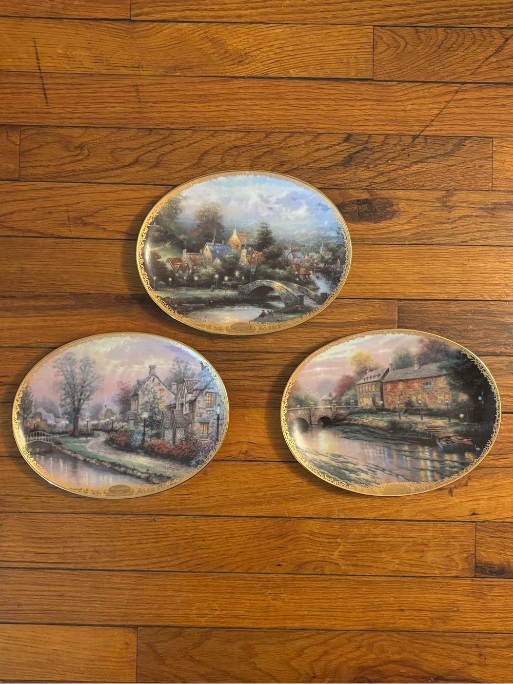 Set of 3 Thomas Kinkade Decorative Plates